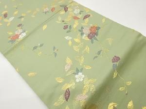 花葉散らし模様織出し名古屋帯（松葉仕立て）